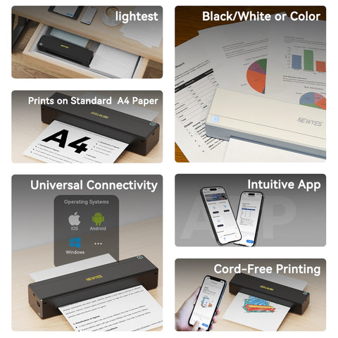NEWYES LD0806 ポータブルインクジェットプリンター NEWYES LD0806 Portable Inkjet Printer｜世界最小最軽量のA4