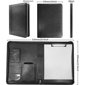 thumbnail image 2 of NEWYES Leather Padfolio Organizer - 10.2 Inch Zippered Business Portfolio With Card Holders & Notepad - Professional Folder For Work & Meetings 2 of 13