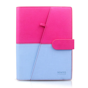 Pink & Blue PU Leather Reusable Smart Notebook